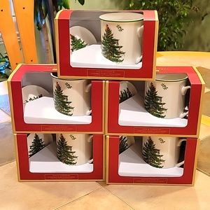 Spode Christmas mug and coasters set of 5